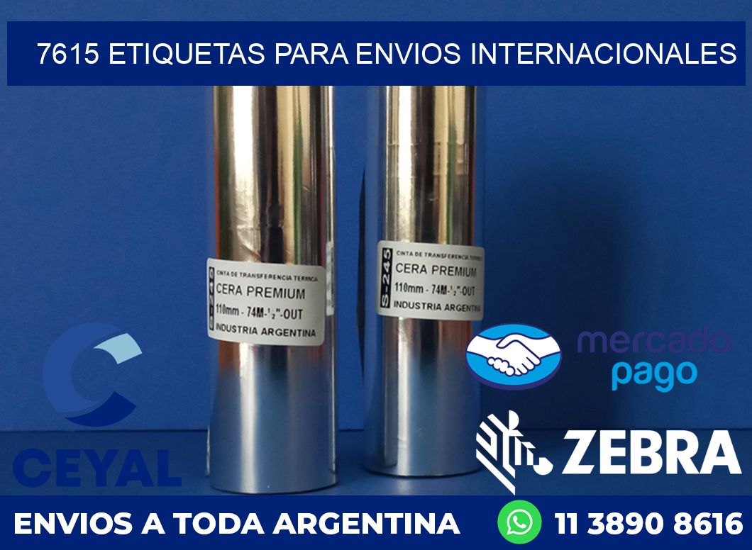 7615 ETIQUETAS PARA ENVIOS INTERNACIONALES