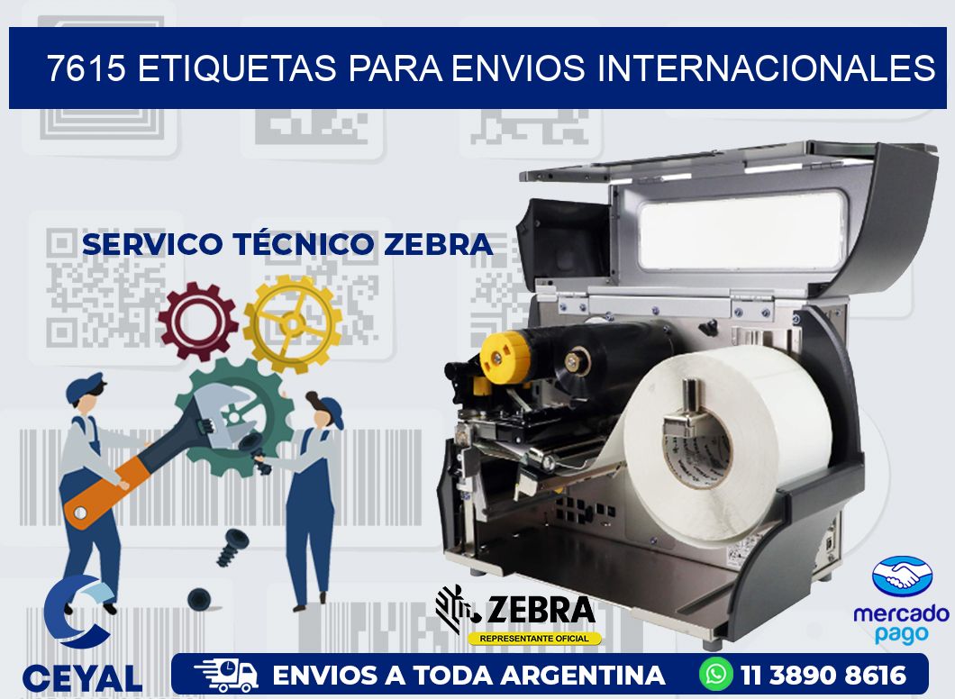 7615 ETIQUETAS PARA ENVIOS INTERNACIONALES