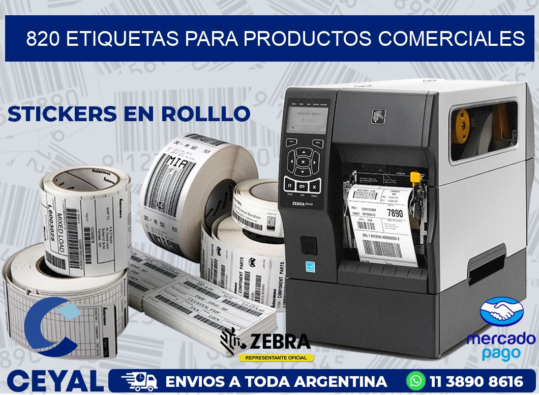 820 ETIQUETAS PARA PRODUCTOS COMERCIALES