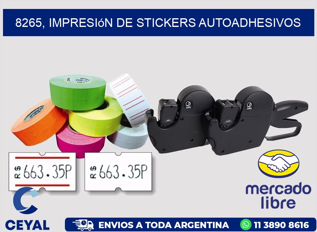 8265, impresión de stickers autoadhesivos