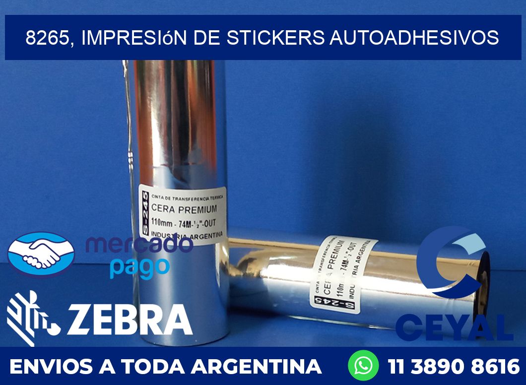 8265, impresión de stickers autoadhesivos