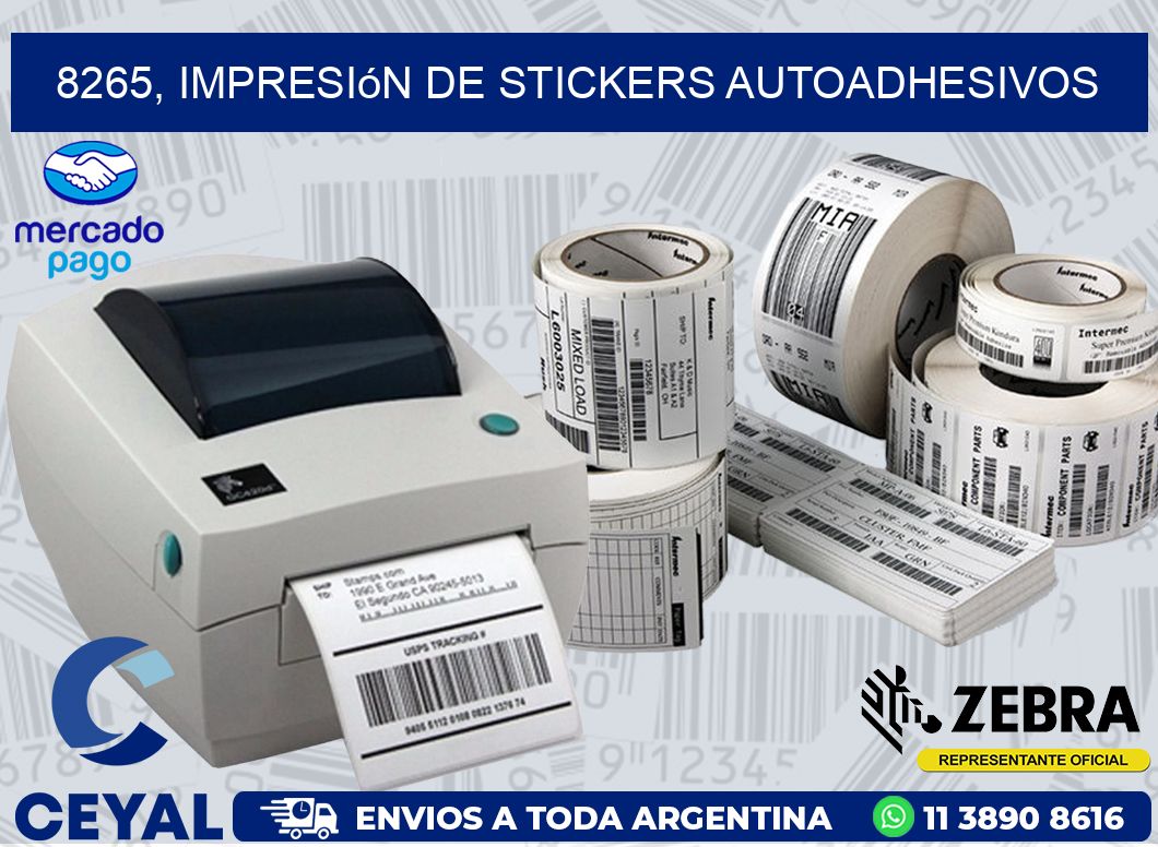 8265, impresión de stickers autoadhesivos