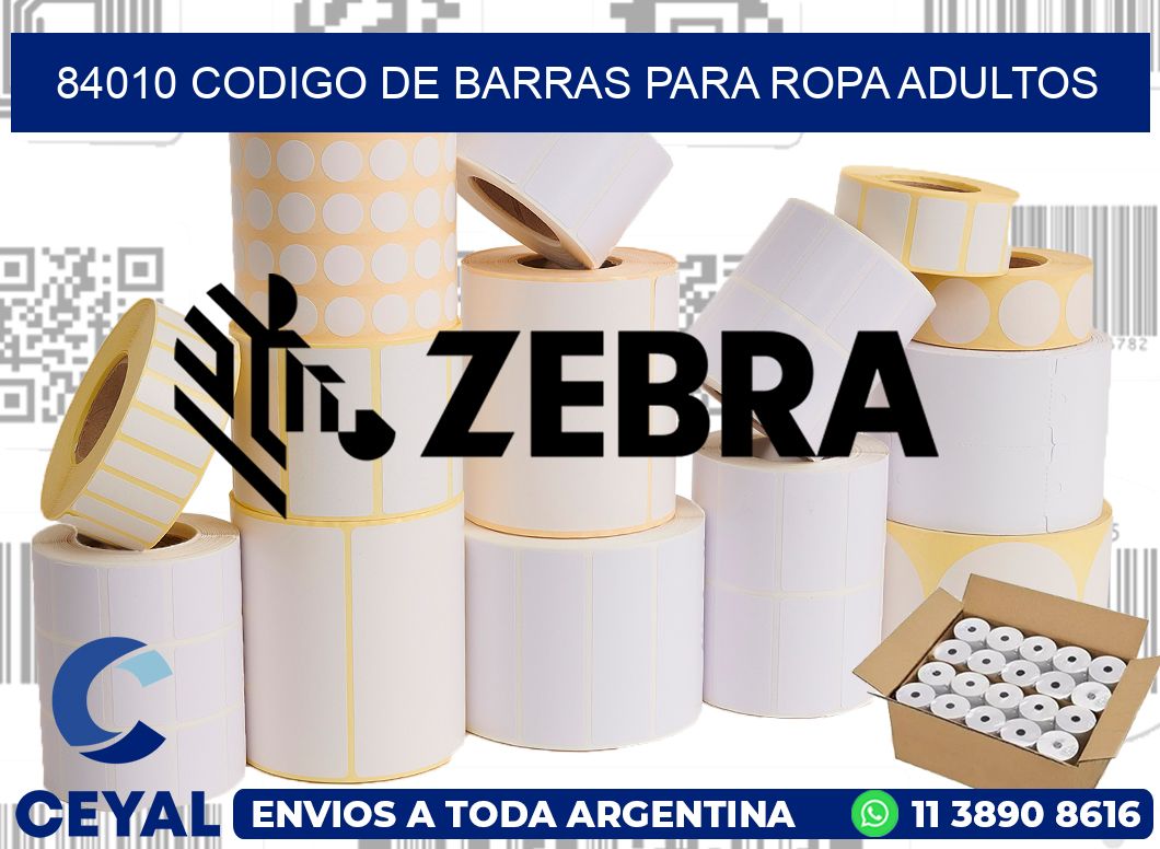 84010 CODIGO DE BARRAS PARA ROPA ADULTOS
