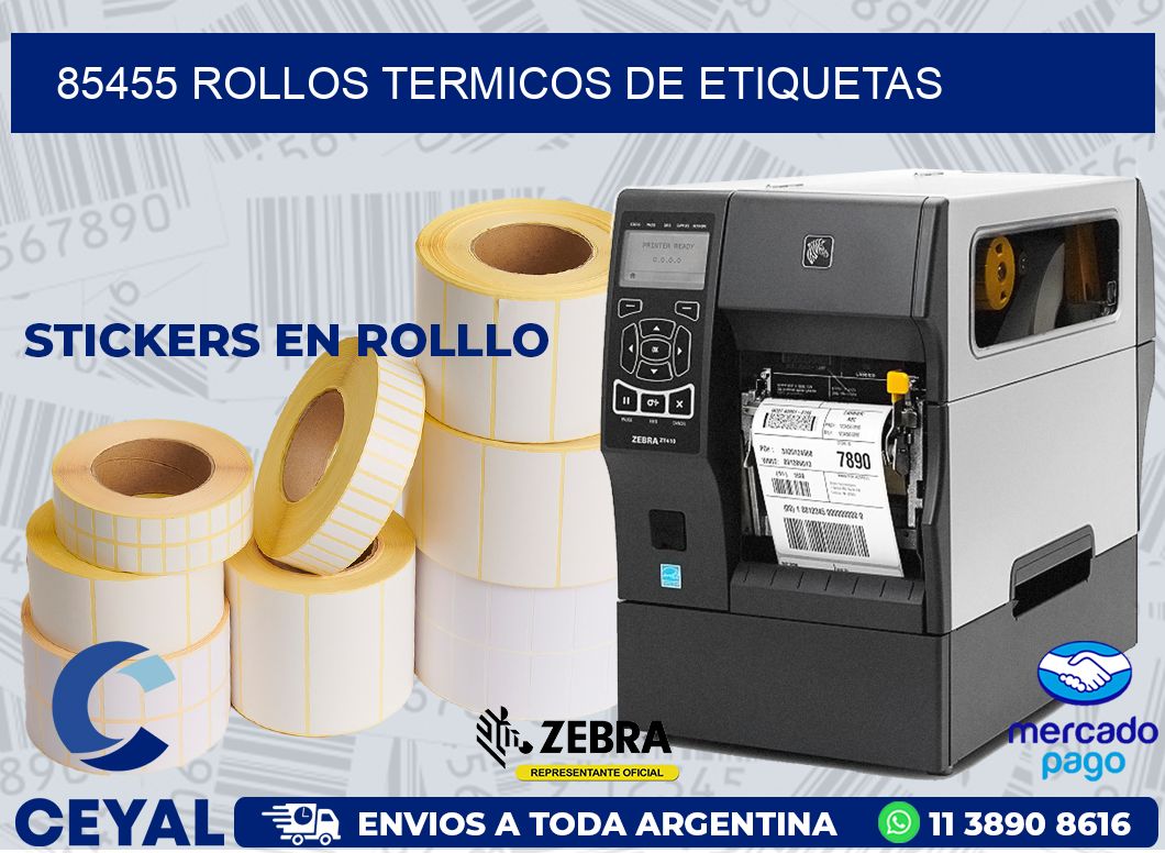 85455 ROLLOS TERMICOS DE ETIQUETAS