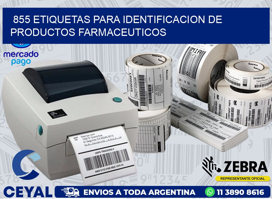 855 ETIQUETAS PARA IDENTIFICACION DE PRODUCTOS FARMACEUTICOS