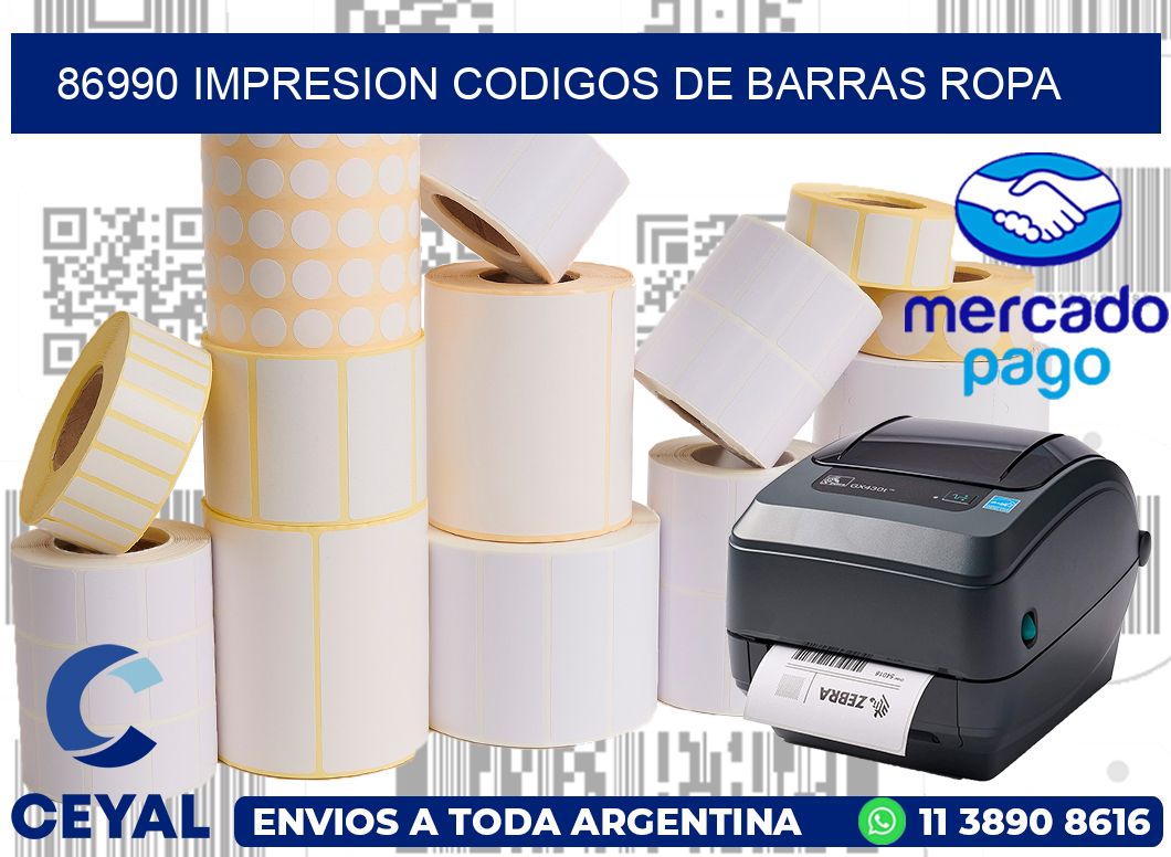 86990 IMPRESION CODIGOS DE BARRAS ROPA