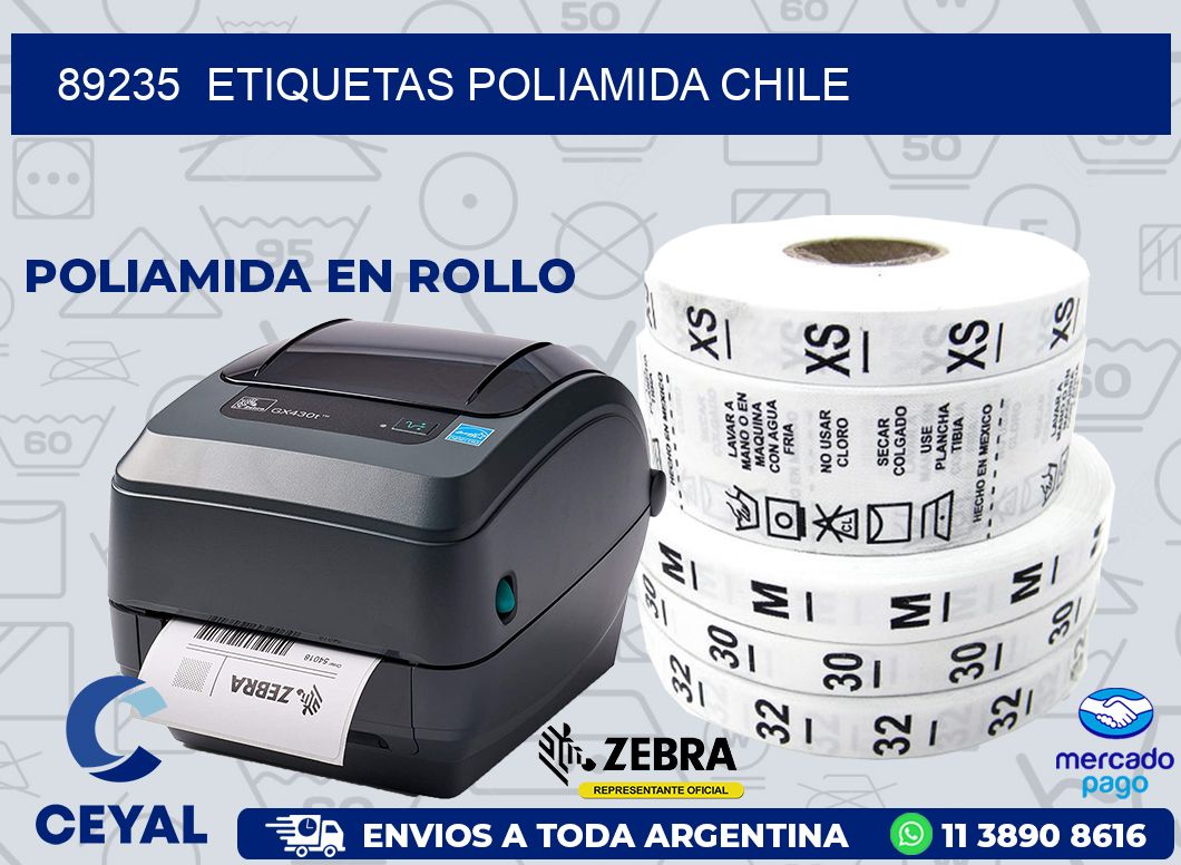 89235  ETIQUETAS POLIAMIDA CHILE