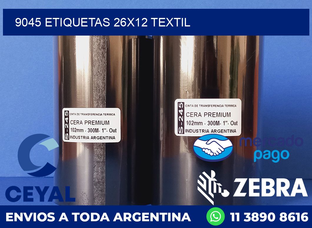 9045 ETIQUETAS 26X12 TEXTIL