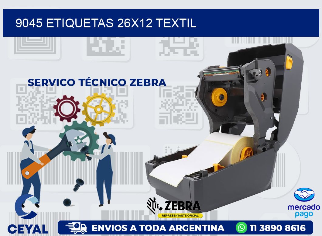 9045 ETIQUETAS 26X12 TEXTIL