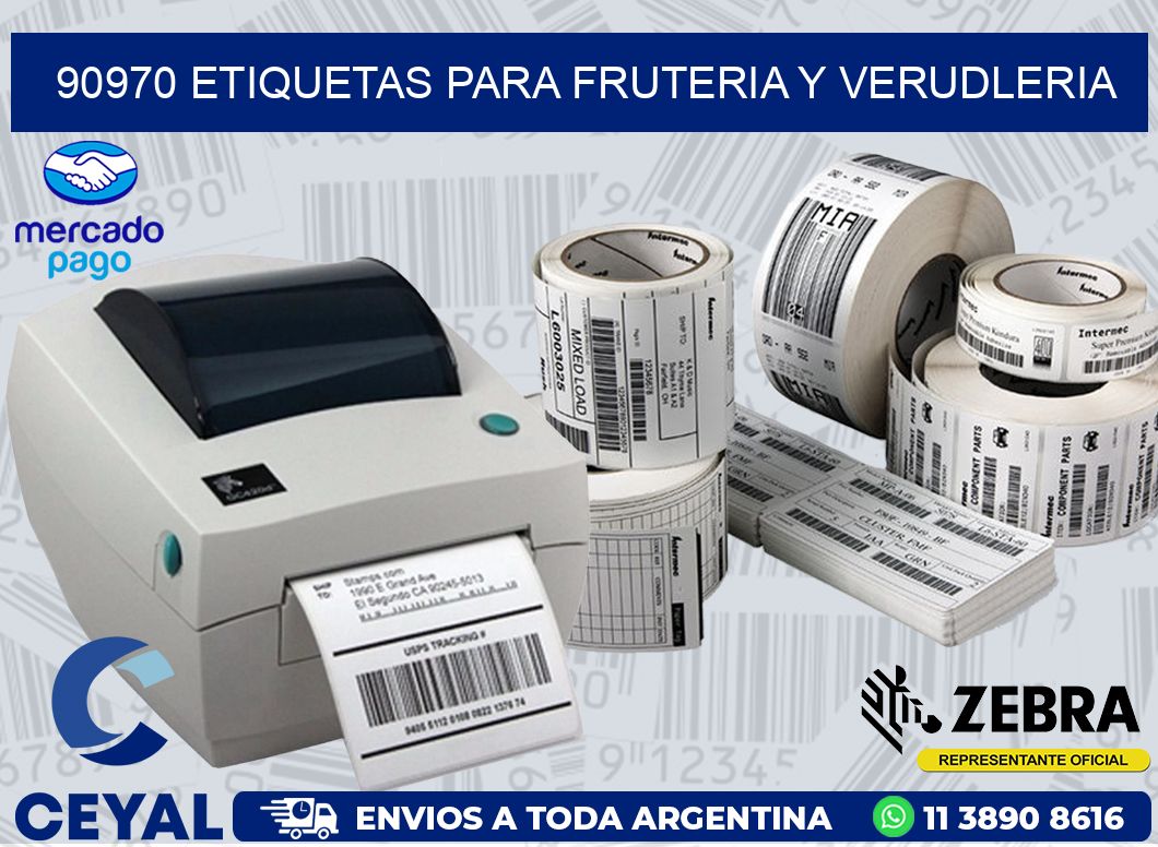 90970 ETIQUETAS PARA FRUTERIA Y VERUDLERIA