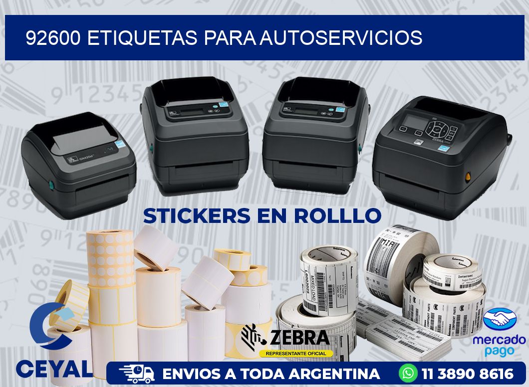 92600 ETIQUETAS PARA AUTOSERVICIOS