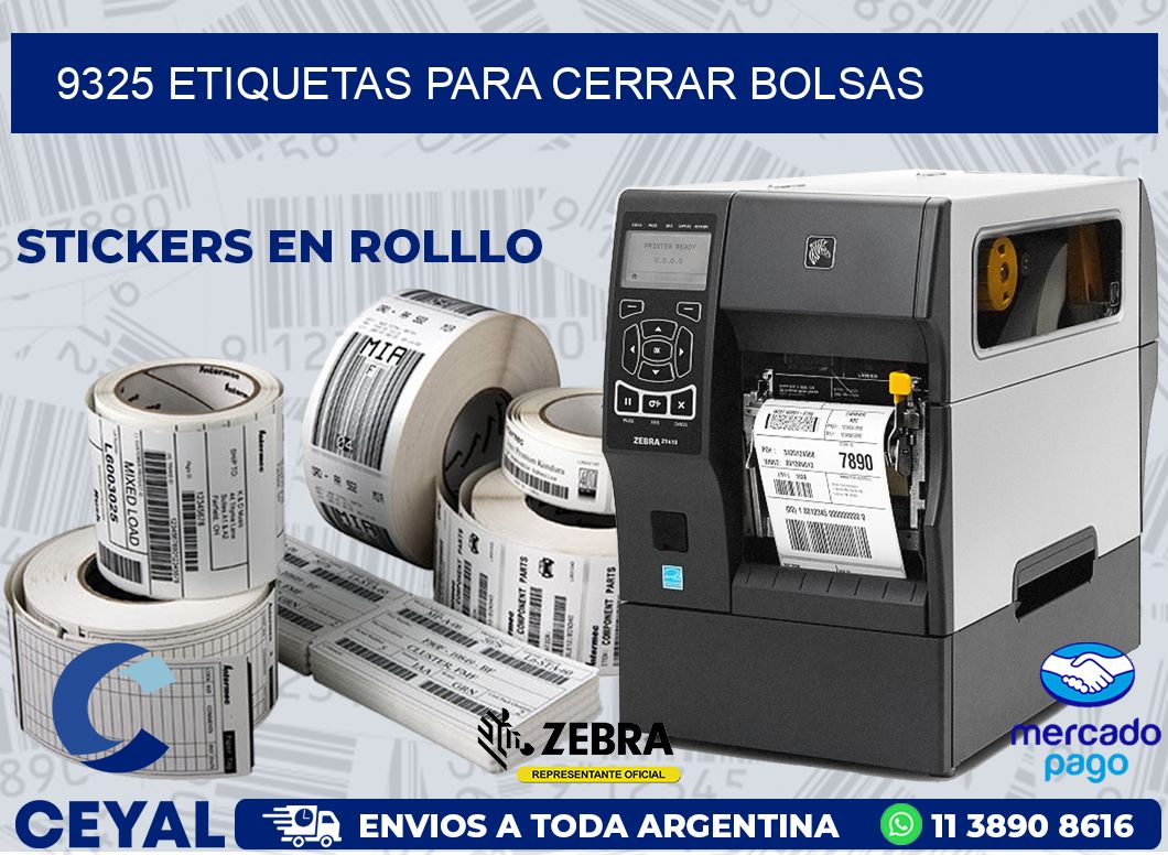 9325 ETIQUETAS PARA CERRAR BOLSAS