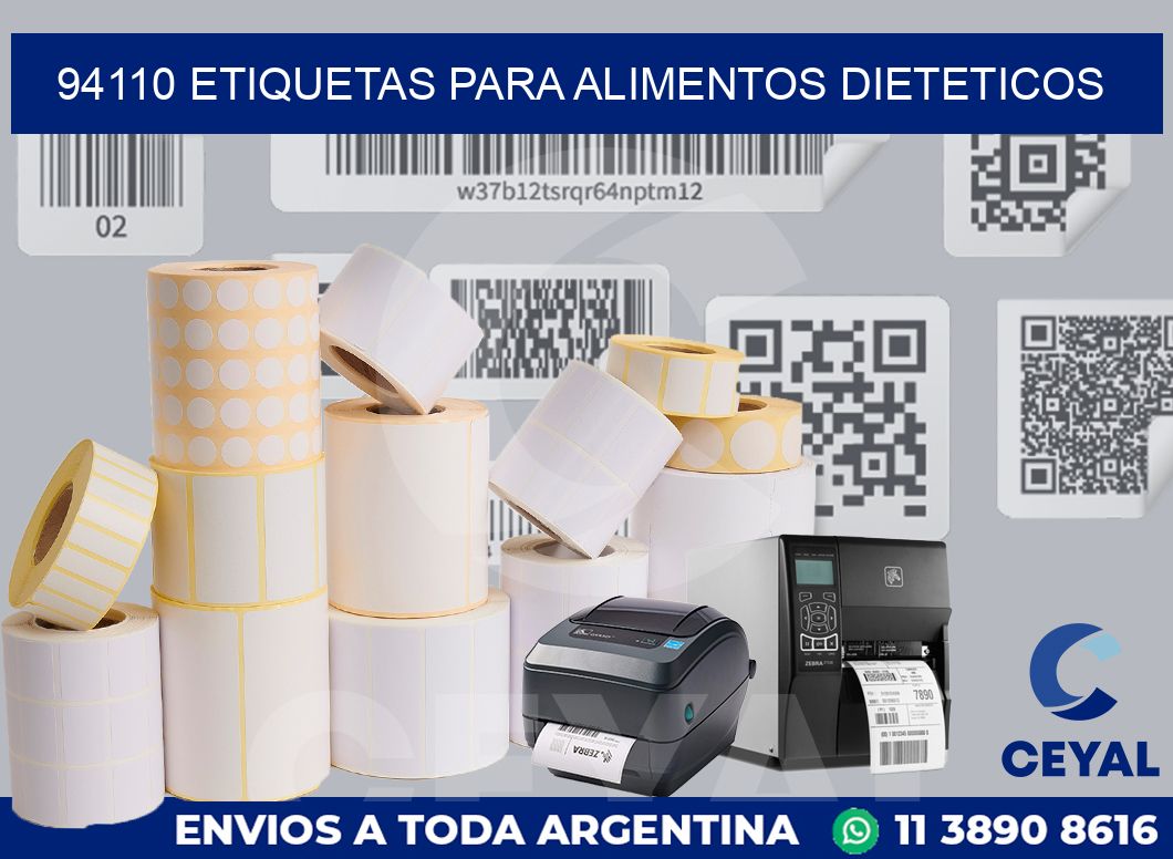 94110 ETIQUETAS PARA ALIMENTOS DIETETICOS