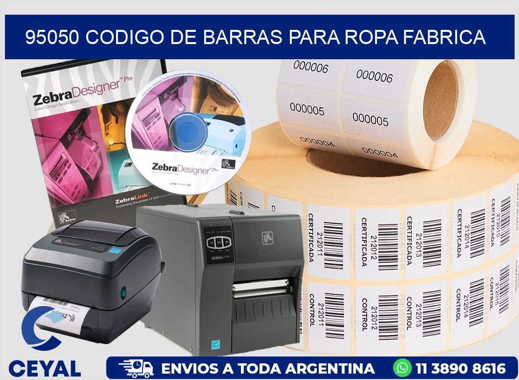 95050 CODIGO DE BARRAS PARA ROPA FABRICA