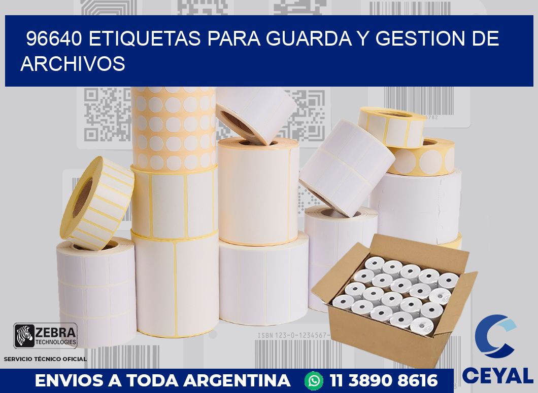 96640 ETIQUETAS PARA GUARDA Y GESTION DE ARCHIVOS