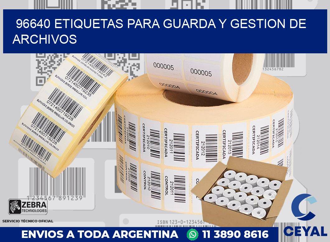 96640 ETIQUETAS PARA GUARDA Y GESTION DE ARCHIVOS