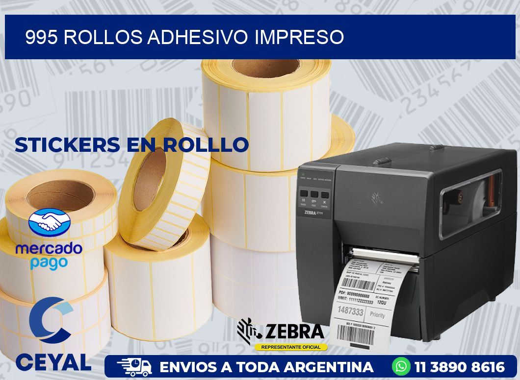 995 ROLLOS ADHESIVO IMPRESO