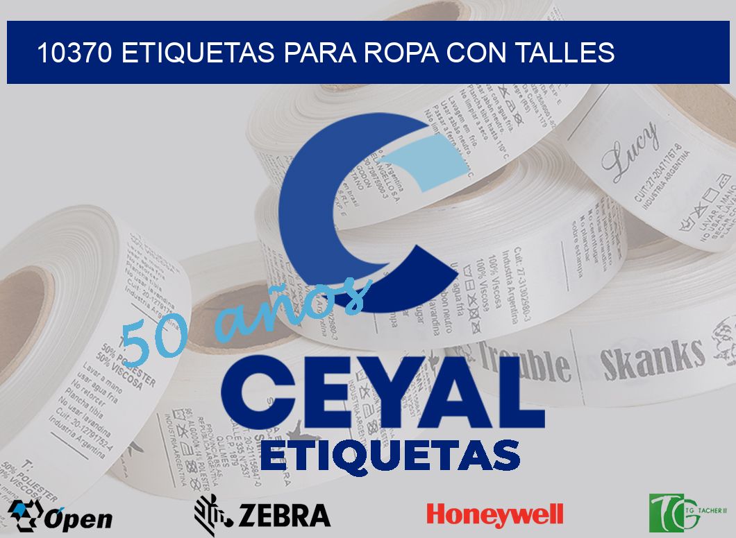 10370 ETIQUETAS PARA ROPA CON TALLES