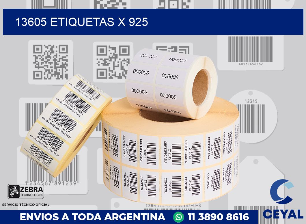 13605 Etiquetas x 925