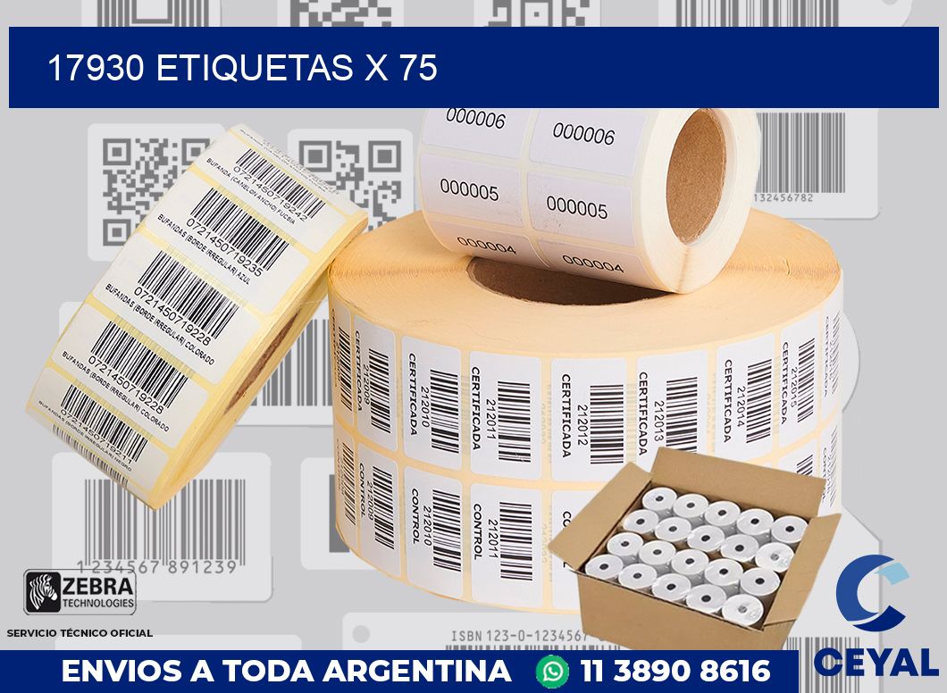 17930 Etiquetas x 75