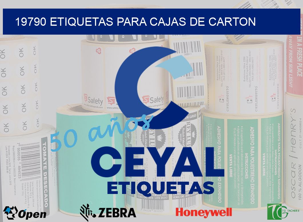 19790 ETIQUETAS PARA CAJAS DE CARTON