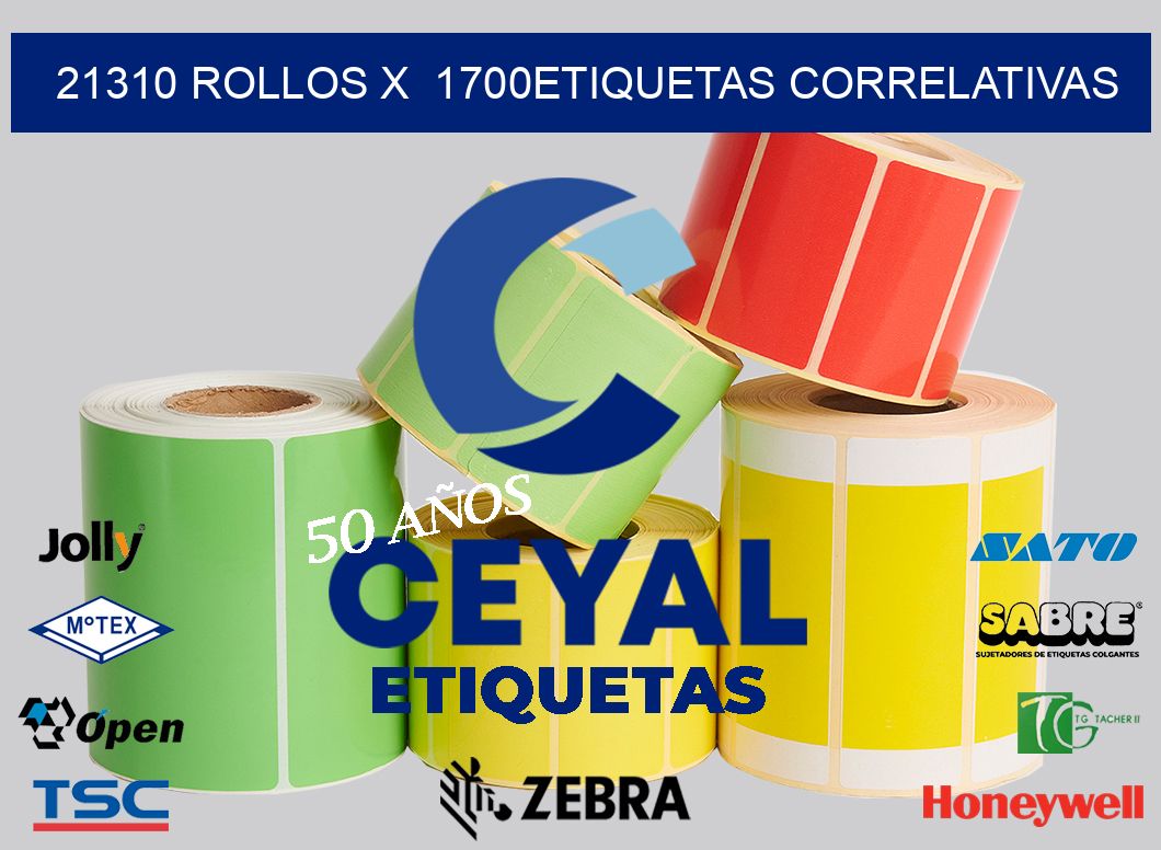 21310 Rollos x  1700etiquetas correlativas