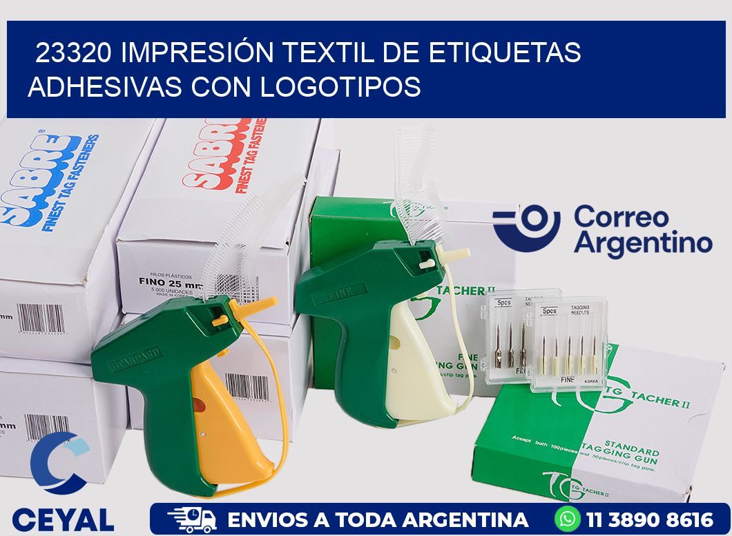 23320 IMPRESIÓN TEXTIL DE ETIQUETAS ADHESIVAS CON LOGOTIPOS