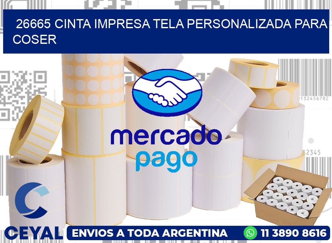 26665 CINTA IMPRESA TELA PERSONALIZADA PARA COSER