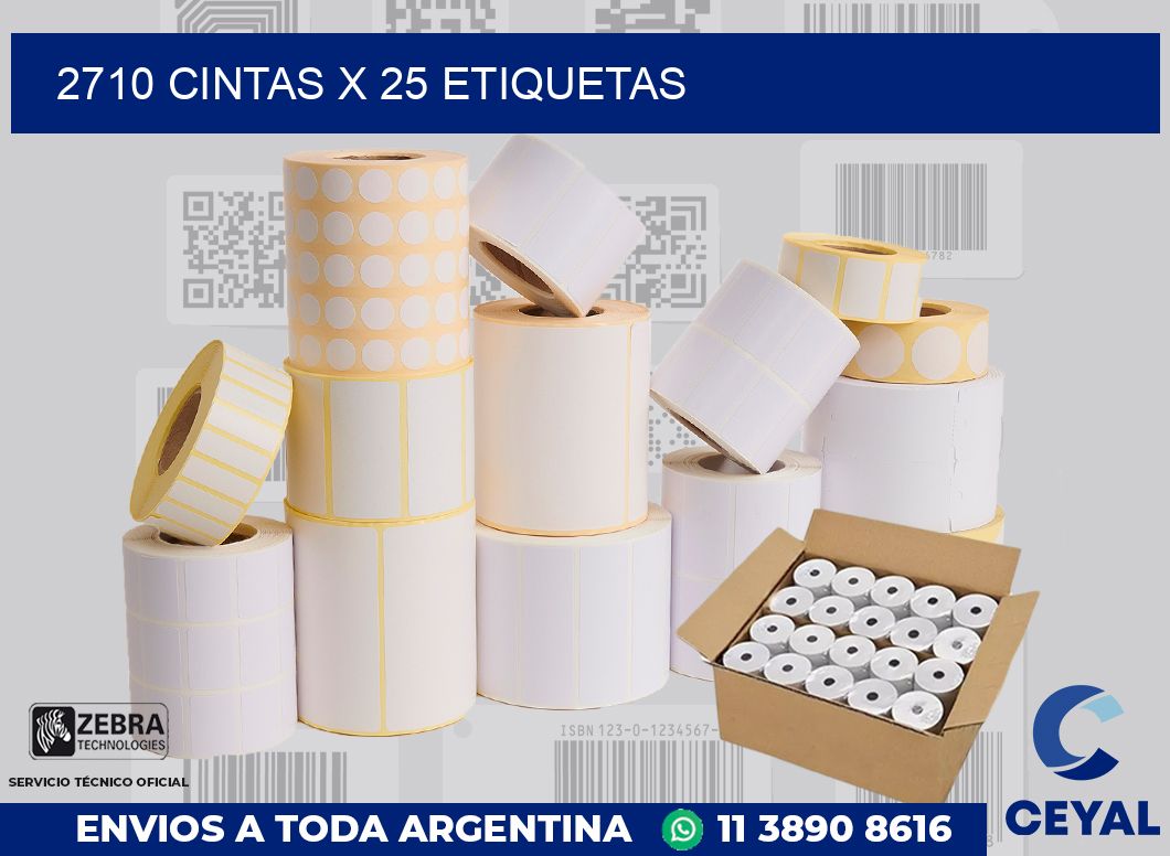 2710 cintas x 25 etiquetas