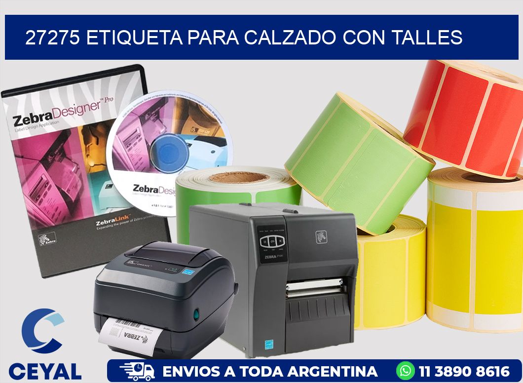 27275 ETIQUETA PARA CALZADO CON TALLES