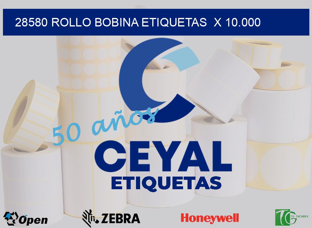 28580 Rollo bobina etiquetas  x 10.000