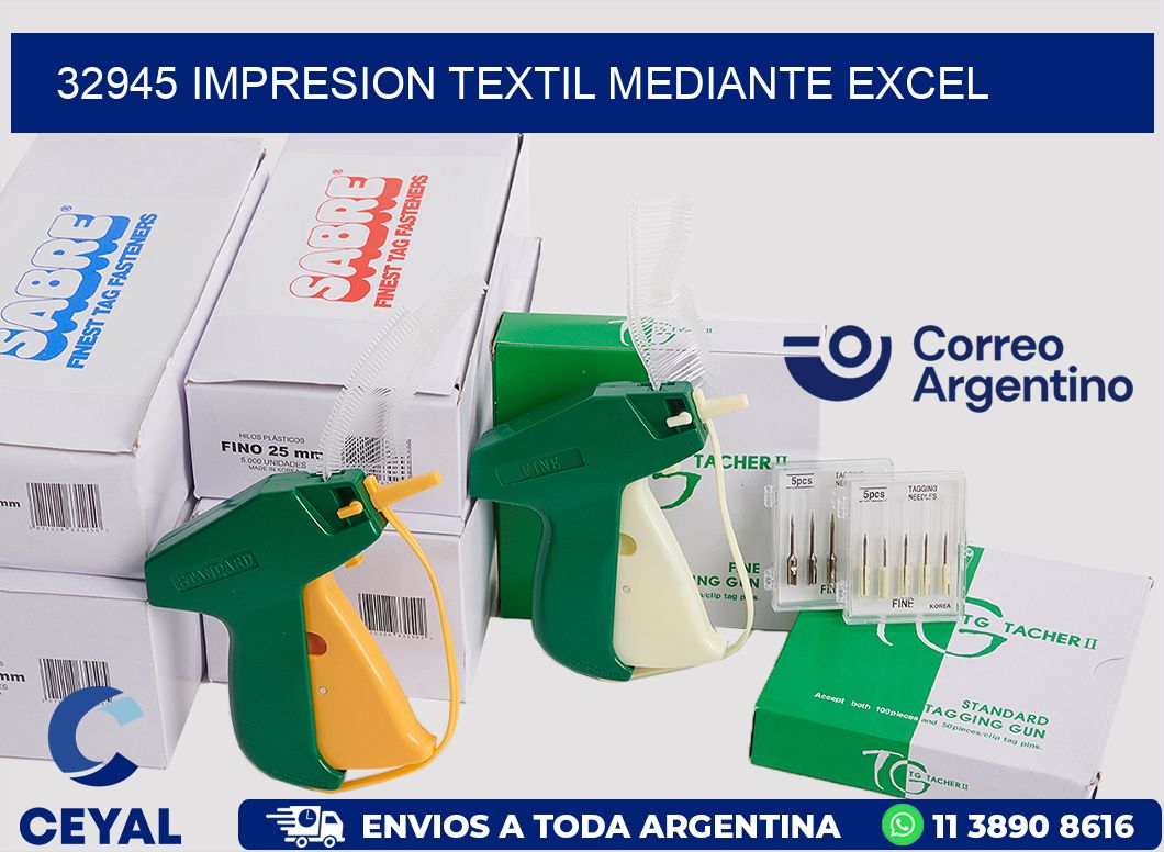 32945 IMPRESION TEXTIL MEDIANTE EXCEL