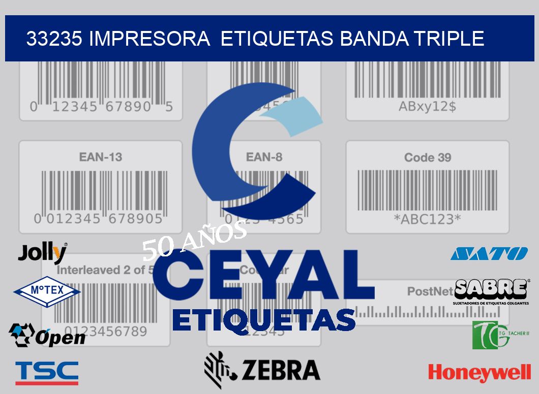 33235 impresora  etiquetas banda triple