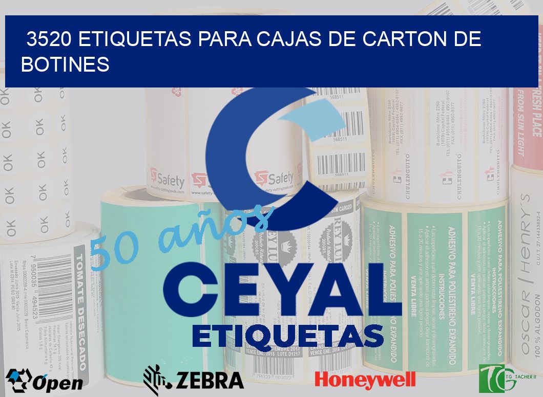 3520 ETIQUETAS PARA CAJAS DE CARTON DE BOTINES