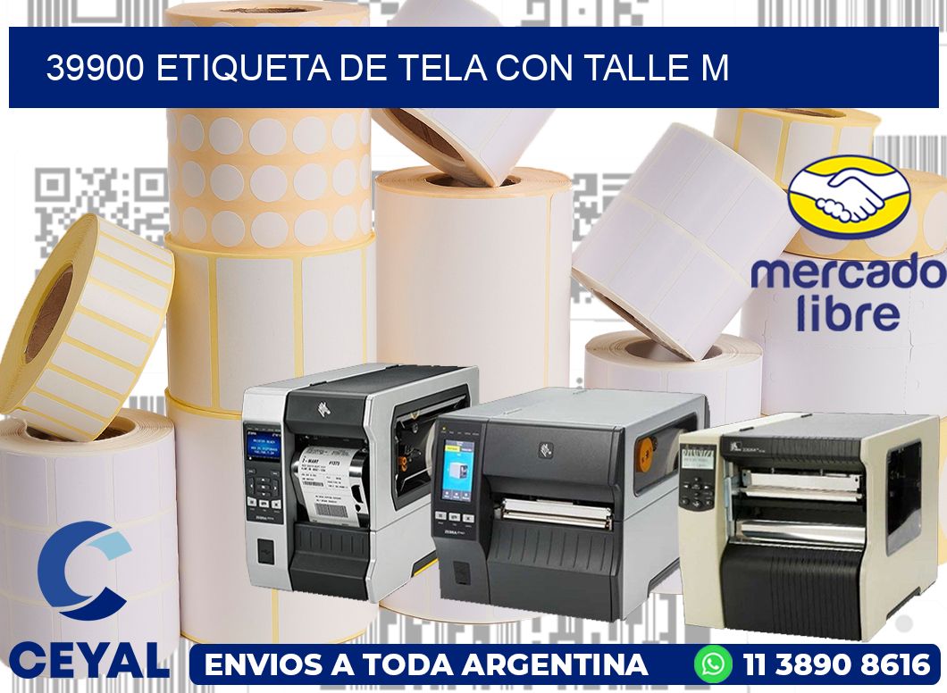 39900 ETIQUETA DE TELA CON TALLE M