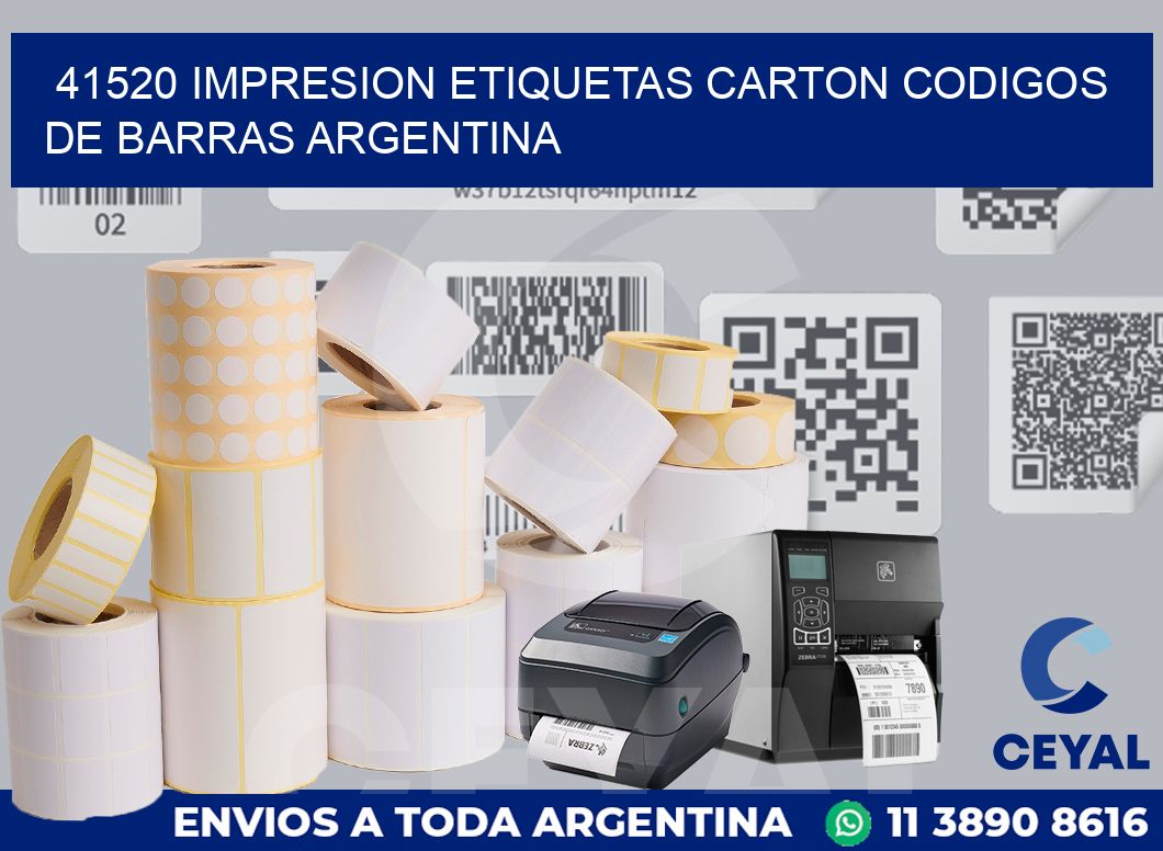 41520 IMPRESION ETIQUETAS CARTON CODIGOS DE BARRAS ARGENTINA