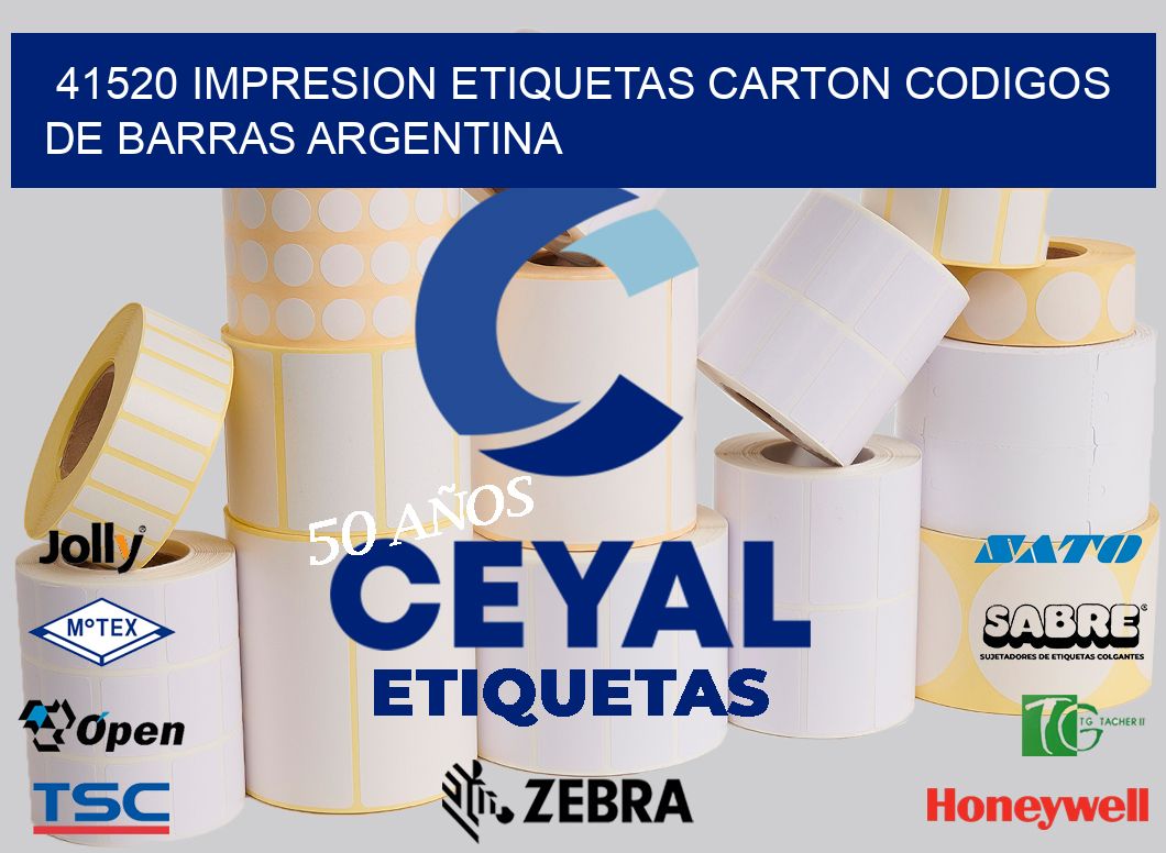 41520 IMPRESION ETIQUETAS CARTON CODIGOS DE BARRAS ARGENTINA