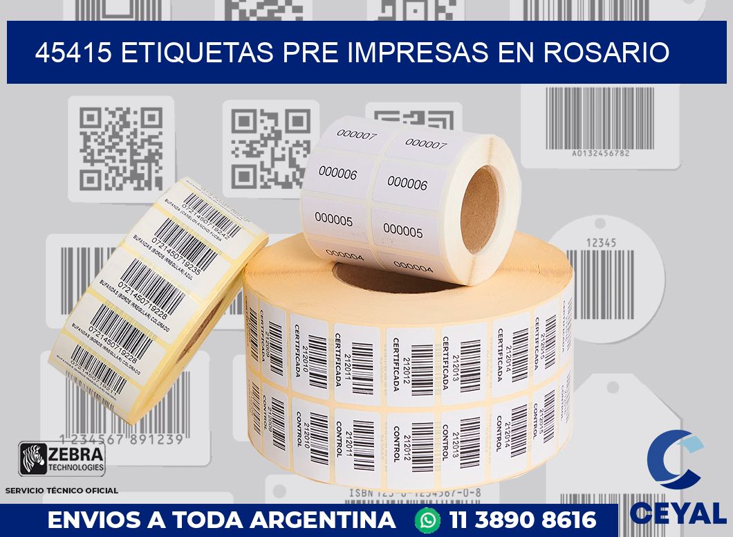 45415 ETIQUETAS PRE IMPRESAS EN ROSARIO