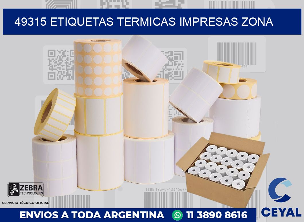 49315 ETIQUETAS TERMICAS IMPRESAS ZONA