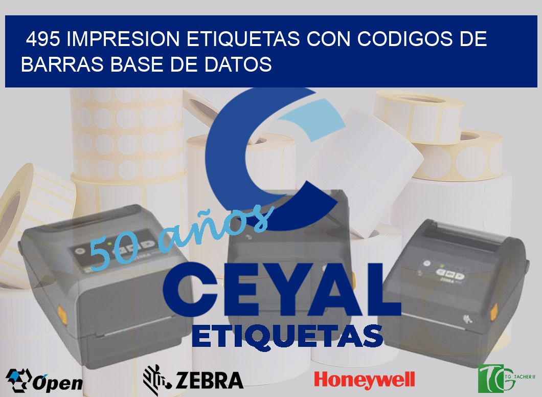 495 IMPRESION ETIQUETAS CON CODIGOS DE BARRAS BASE DE DATOS