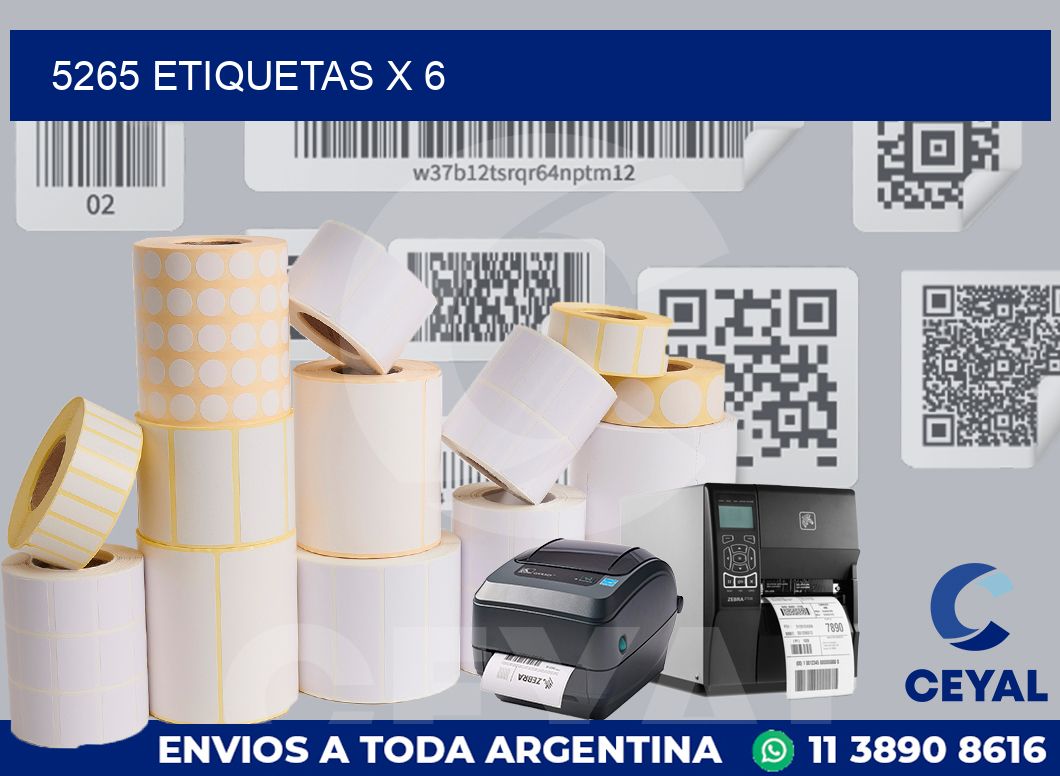 5265 Etiquetas x 6