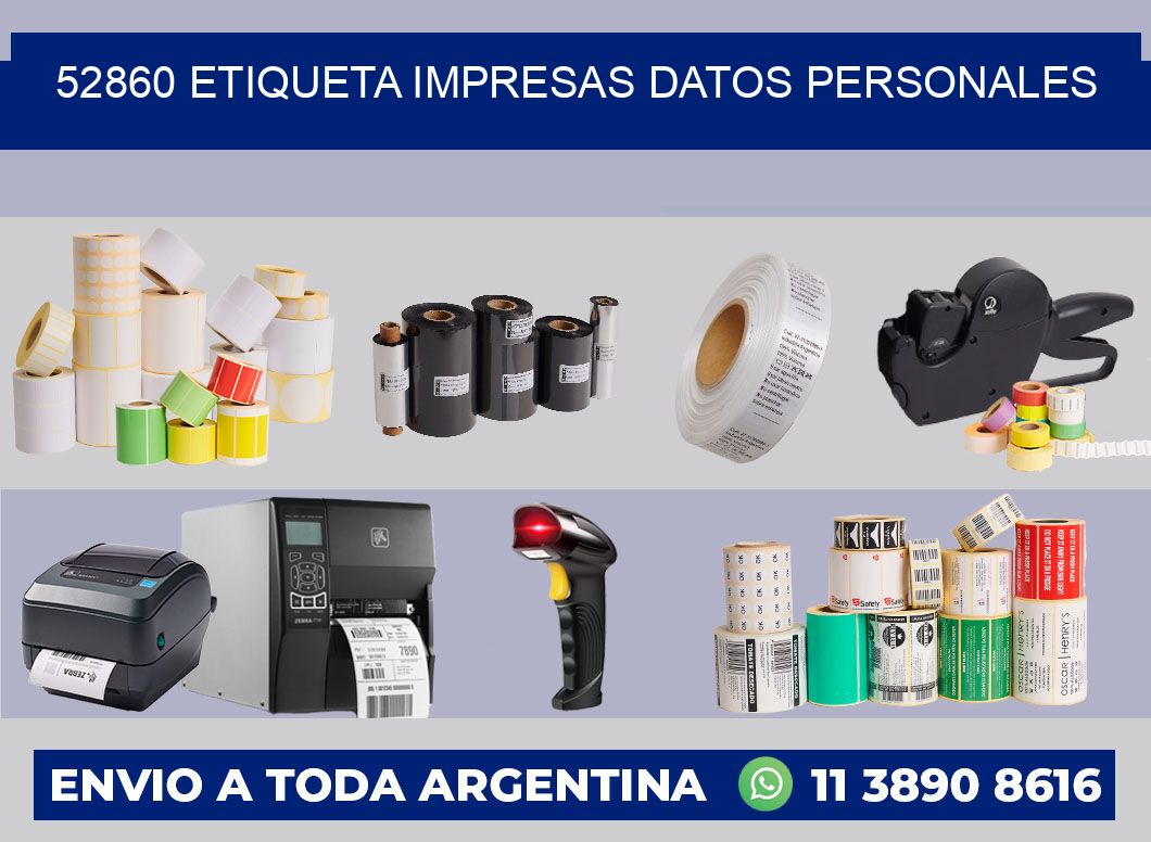 52860 ETIQUETA IMPRESAS DATOS PERSONALES