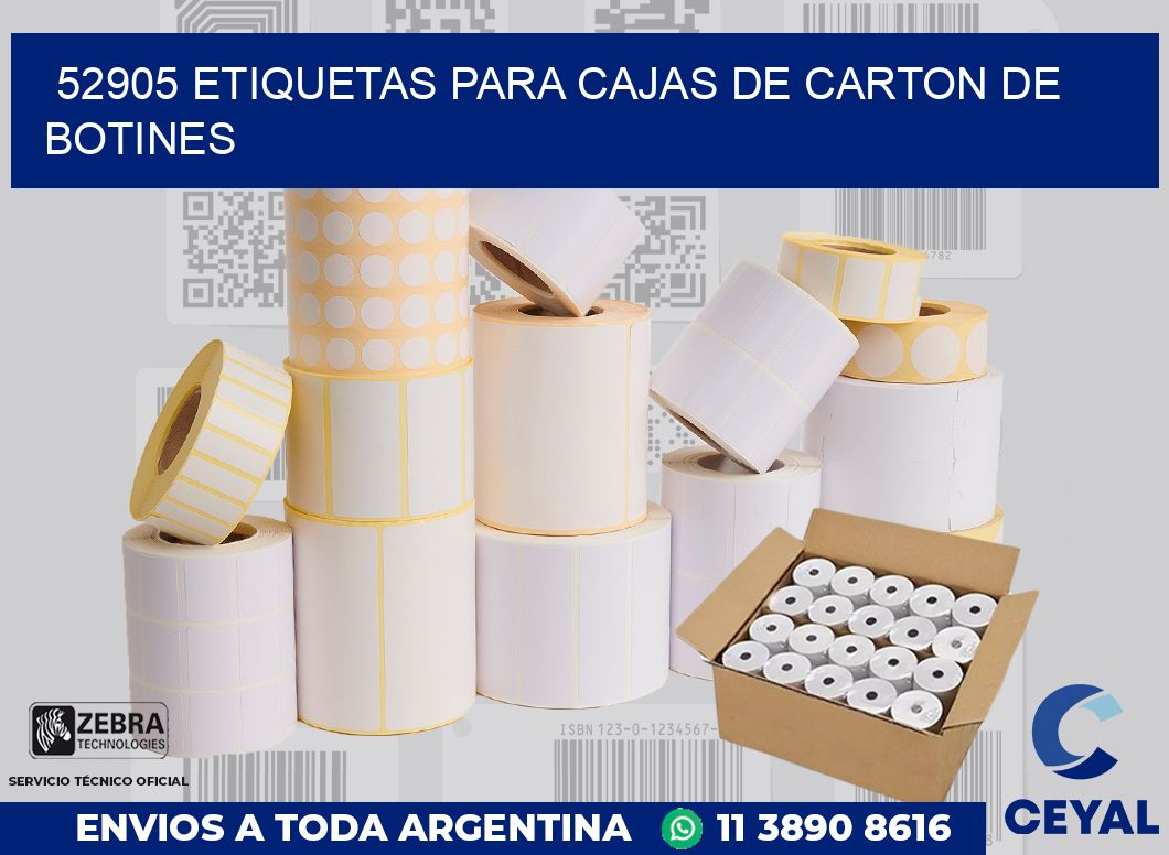 52905 ETIQUETAS PARA CAJAS DE CARTON DE BOTINES