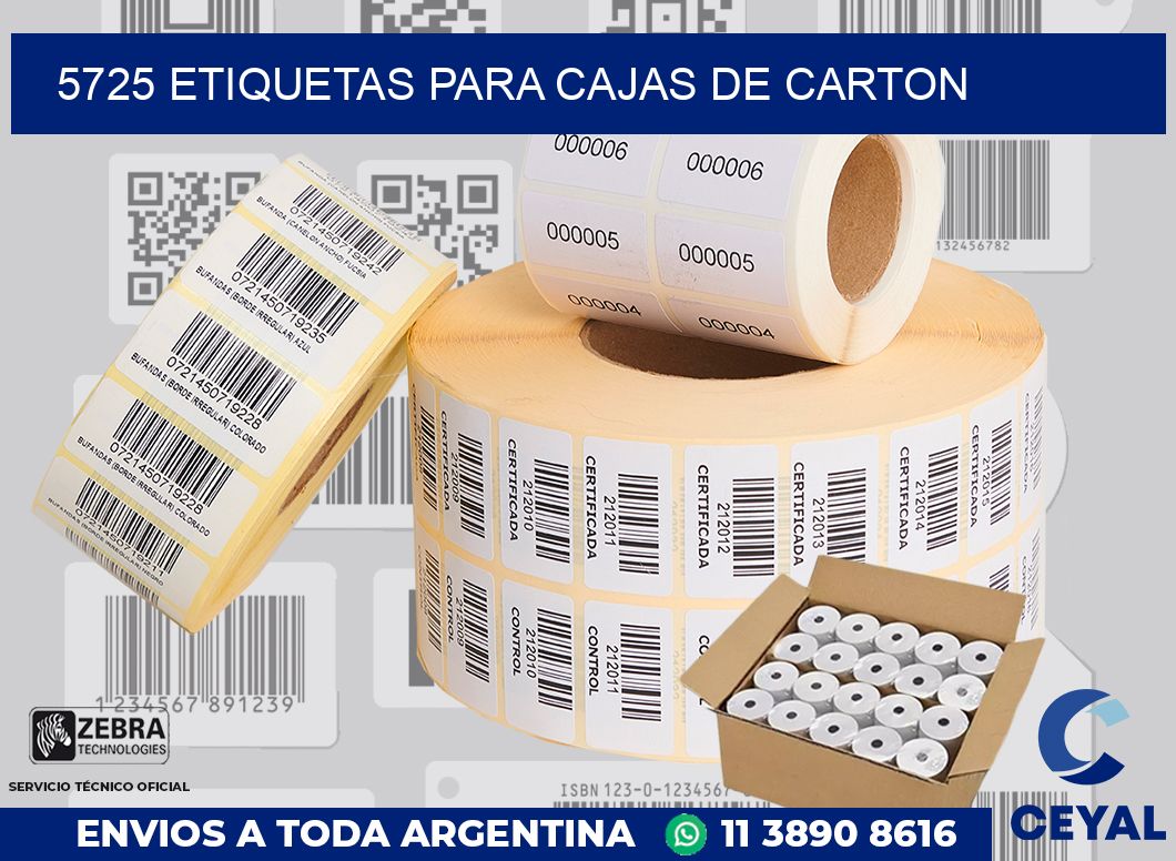 5725 ETIQUETAS PARA CAJAS DE CARTON