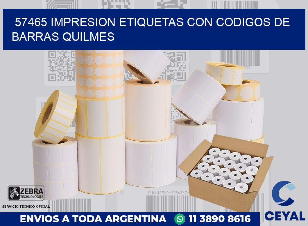 57465 IMPRESION ETIQUETAS CON CODIGOS DE BARRAS QUILMES