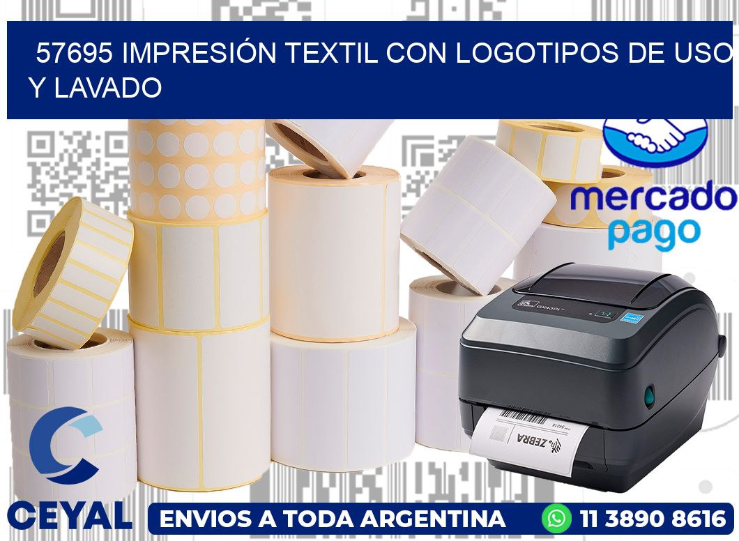 57695 IMPRESIÓN TEXTIL CON LOGOTIPOS DE USO Y LAVADO