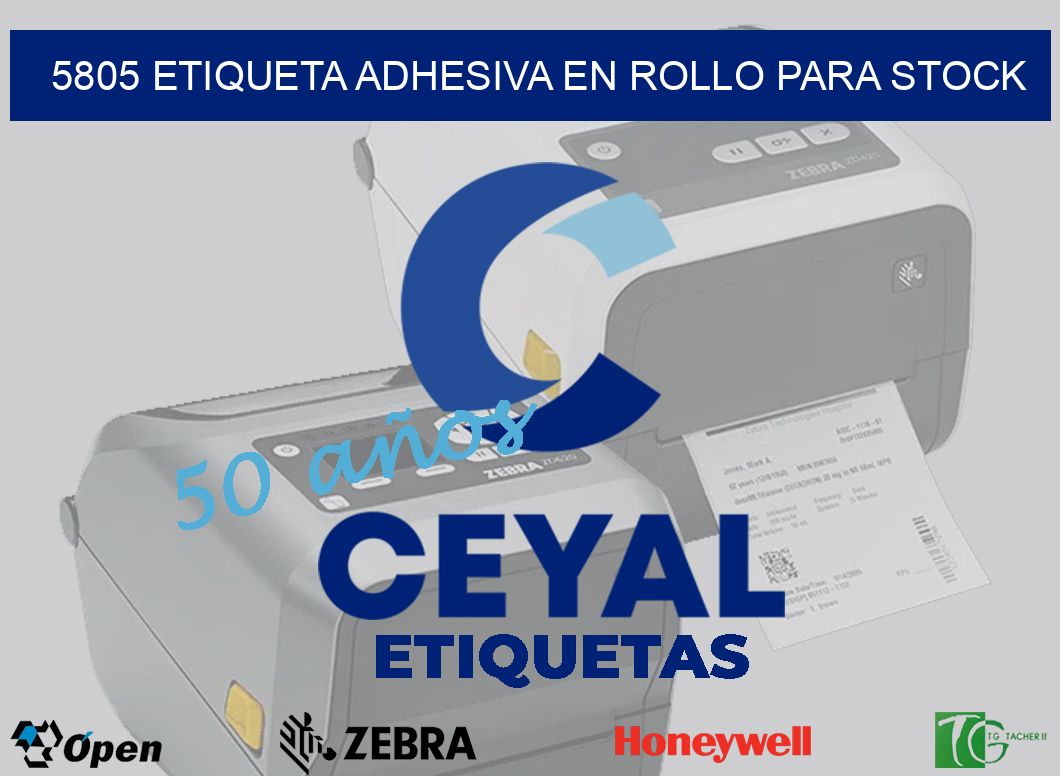 5805 ETIQUETA ADHESIVA EN ROLLO PARA STOCK