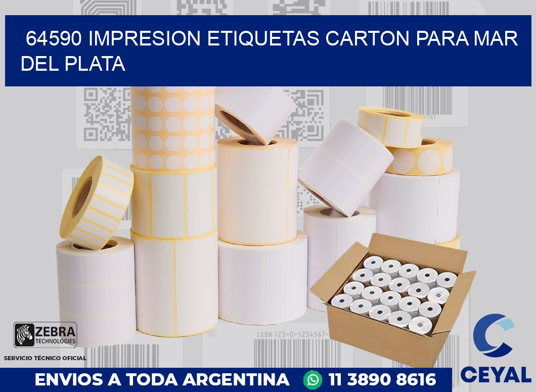 64590 IMPRESION ETIQUETAS CARTON PARA MAR DEL PLATA
