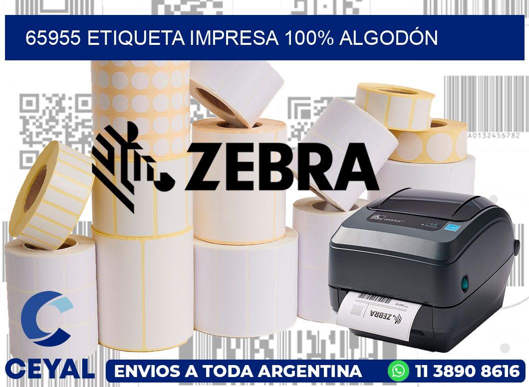 65955 ETIQUETA IMPRESA 100% ALGODÓN