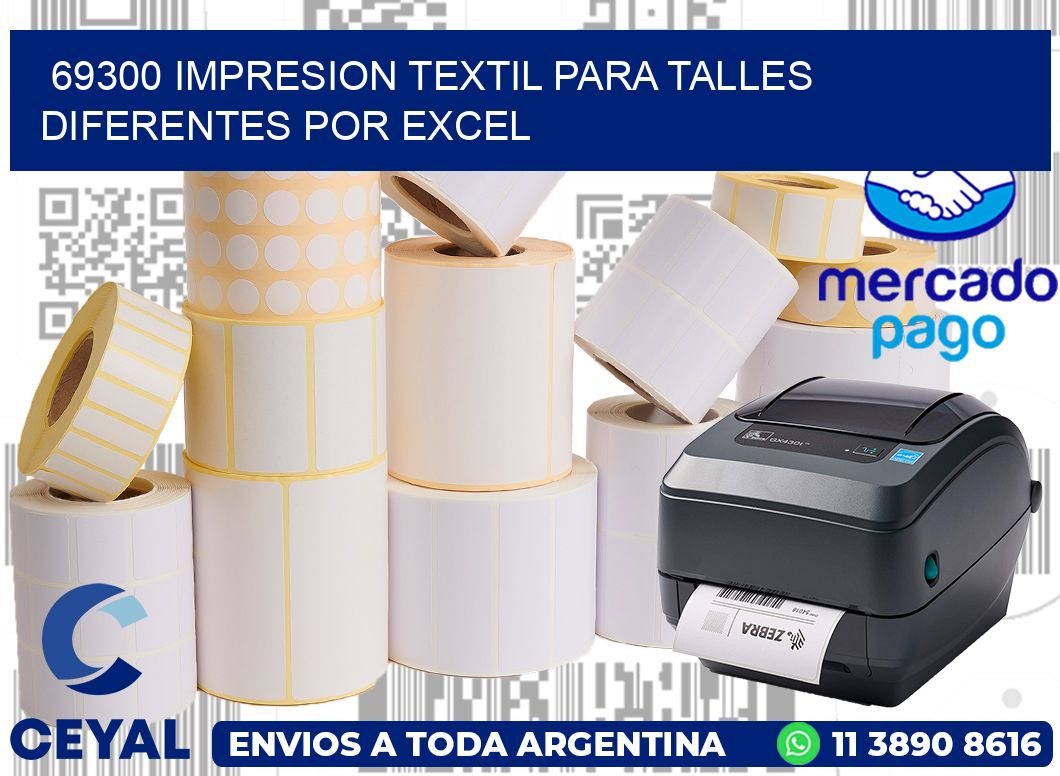 69300 IMPRESION TEXTIL PARA TALLES DIFERENTES POR EXCEL